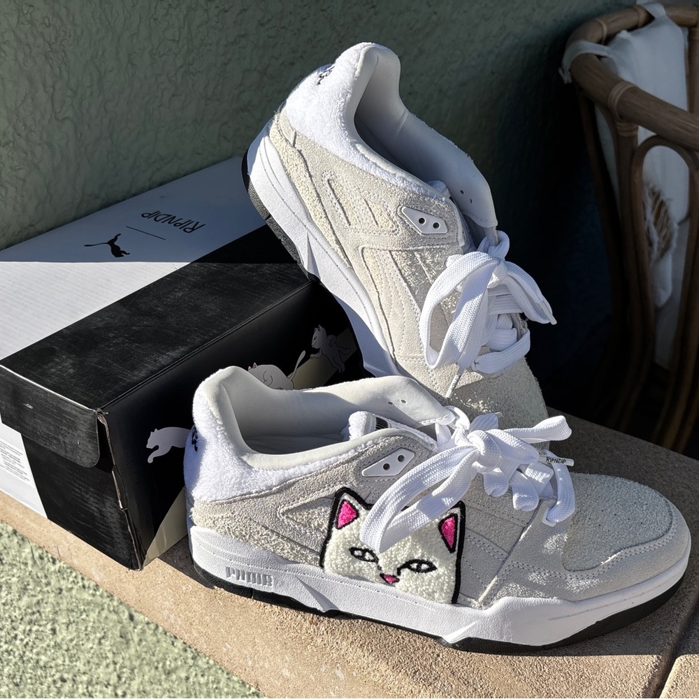 Puma x RIPNDIP ‘Lord Nermal’ Men’s US 9.5 Lowtop White Slipstream Sneakers